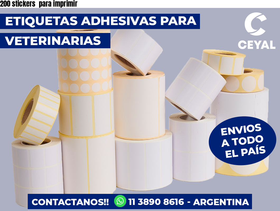 200 stickers para imprimir