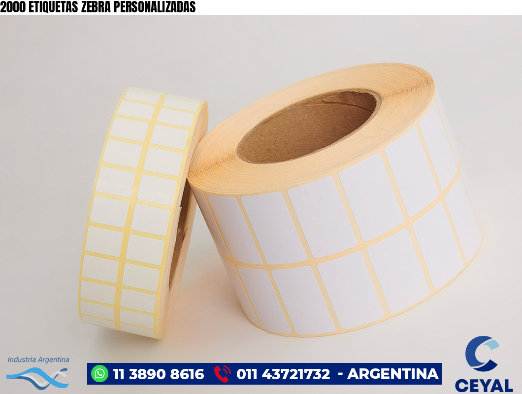 2000 ETIQUETAS ZEBRA PERSONALIZADAS