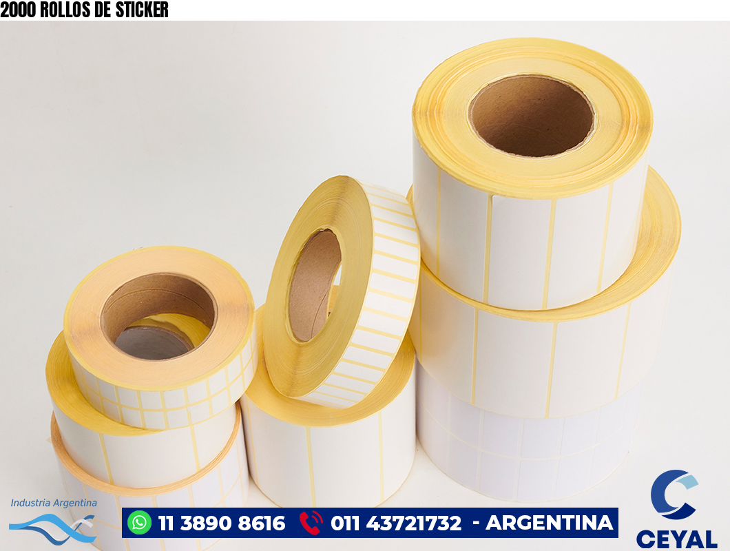 2000 ROLLOS DE STICKER