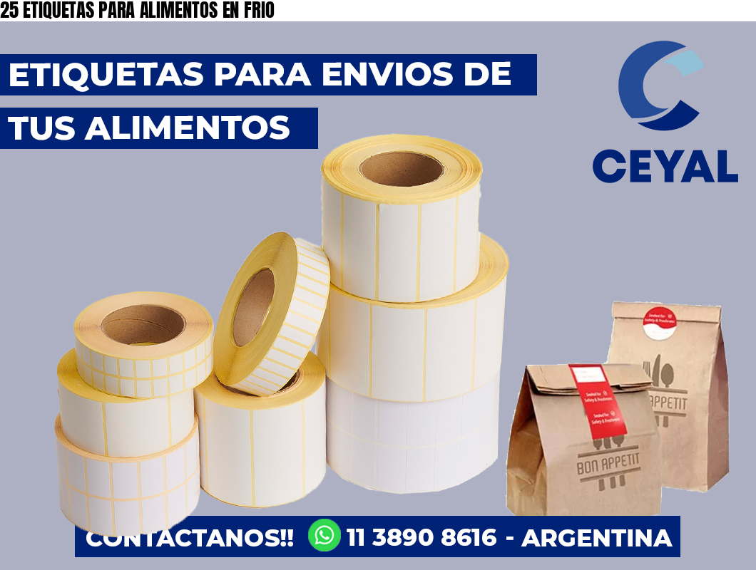25 ETIQUETAS PARA ALIMENTOS EN FRIO