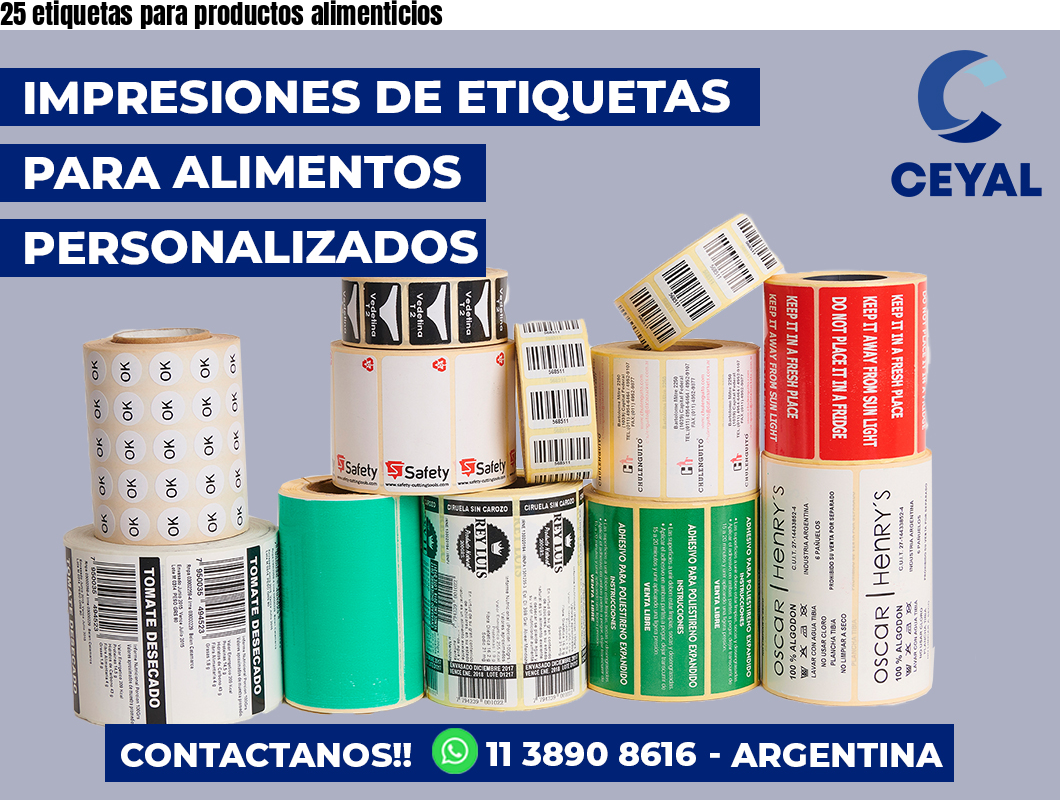 25 etiquetas para productos alimenticios