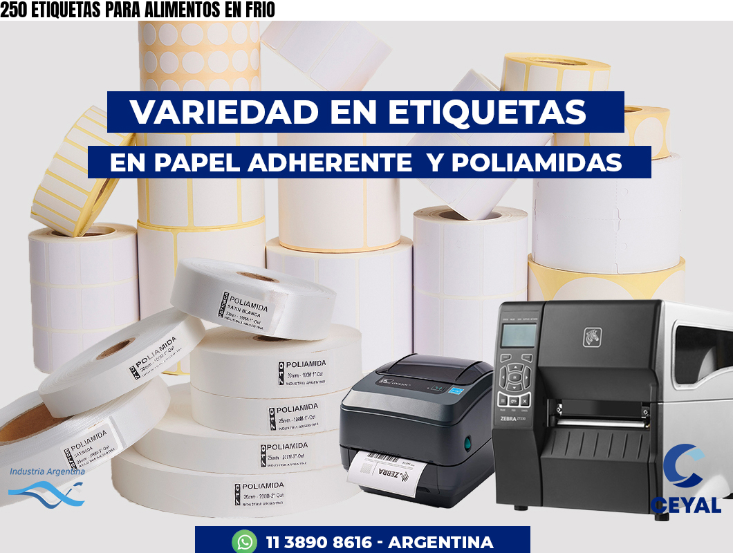 250 ETIQUETAS PARA ALIMENTOS EN FRIO