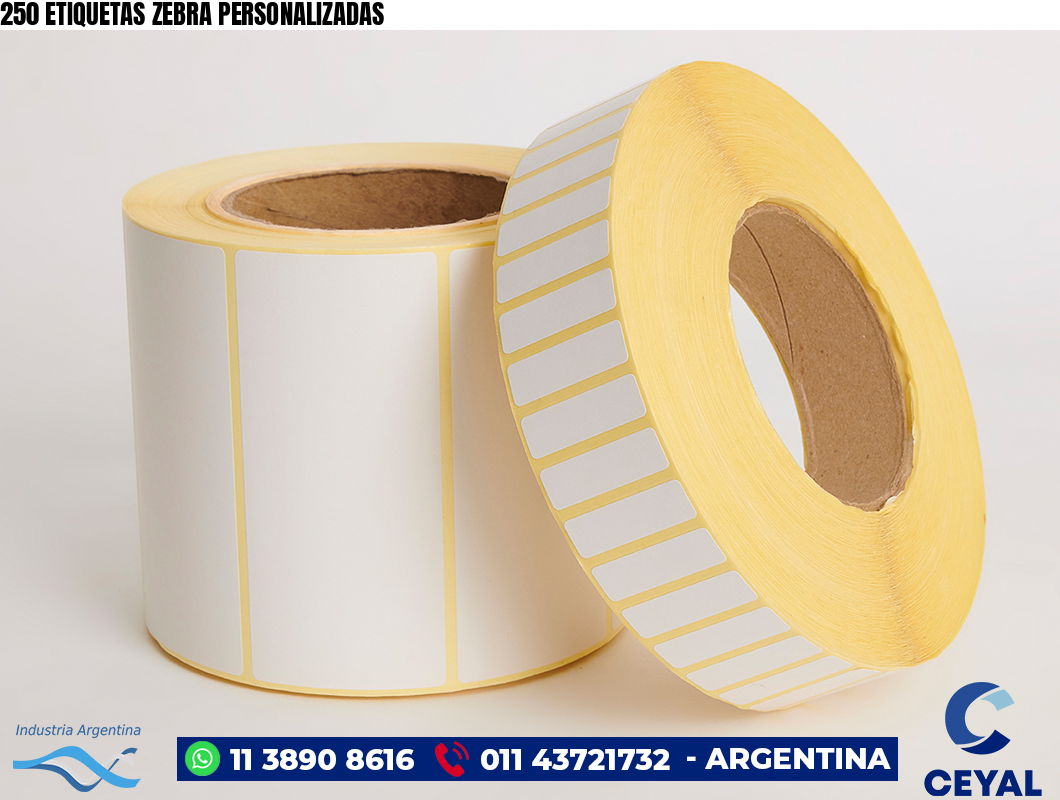 250 ETIQUETAS ZEBRA PERSONALIZADAS