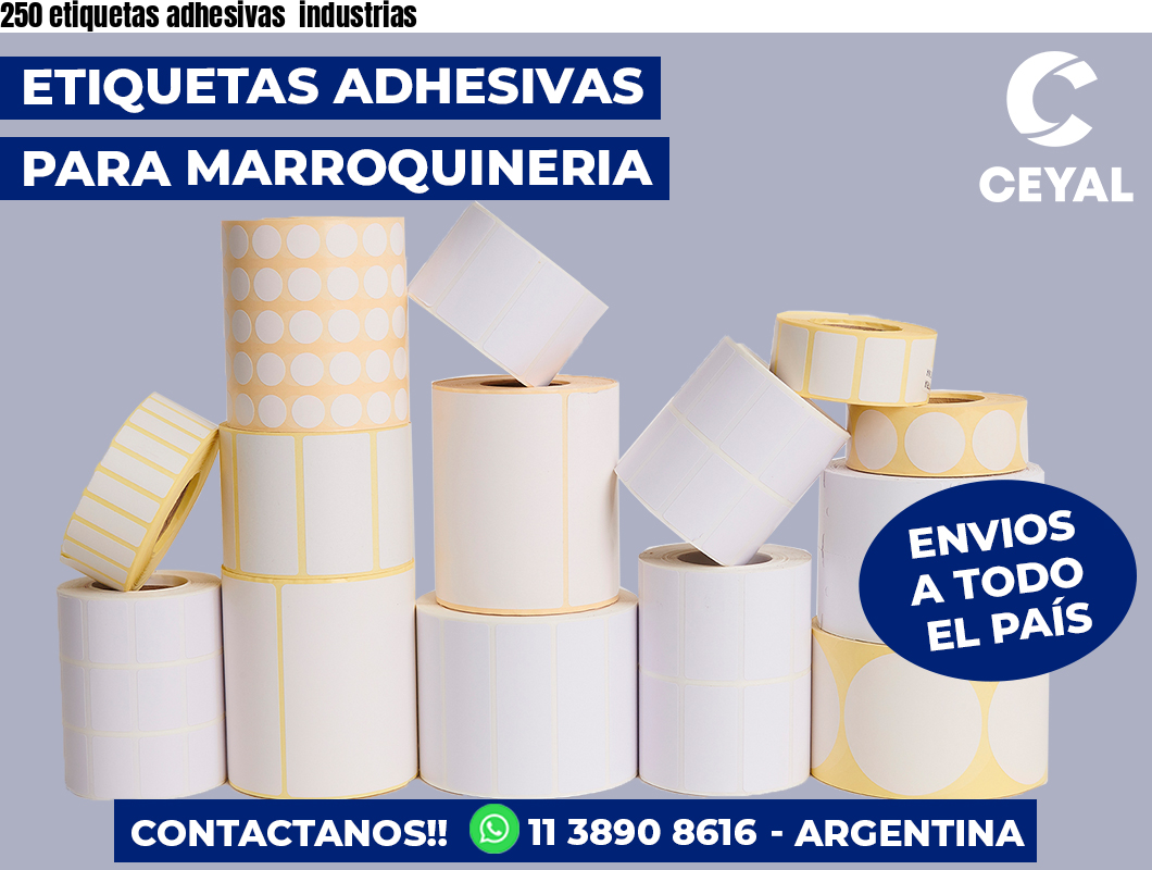 250 etiquetas adhesivas industrias
