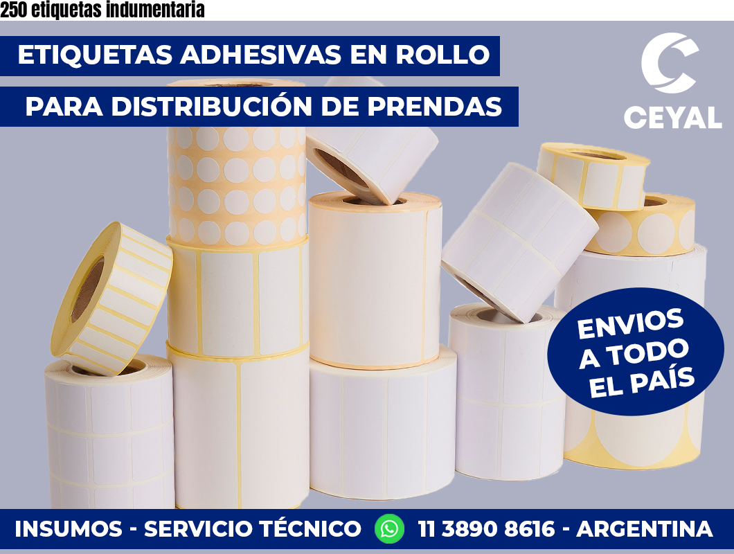 250 etiquetas indumentaria