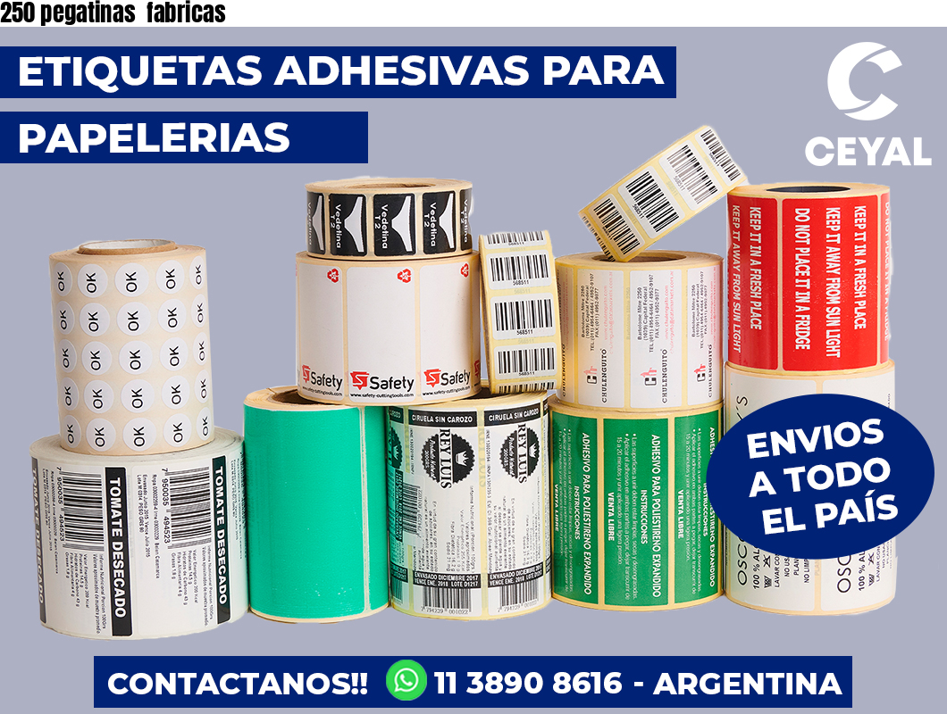 250 pegatinas fabricas