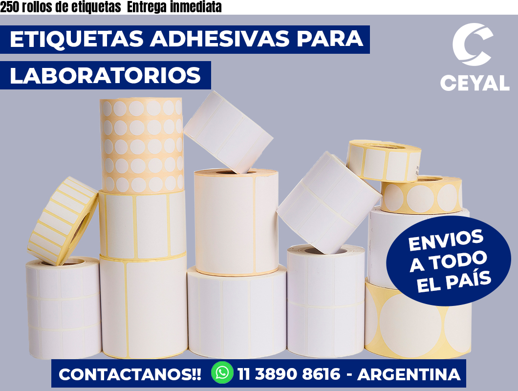250 rollos de etiquetas Entrega inmediata