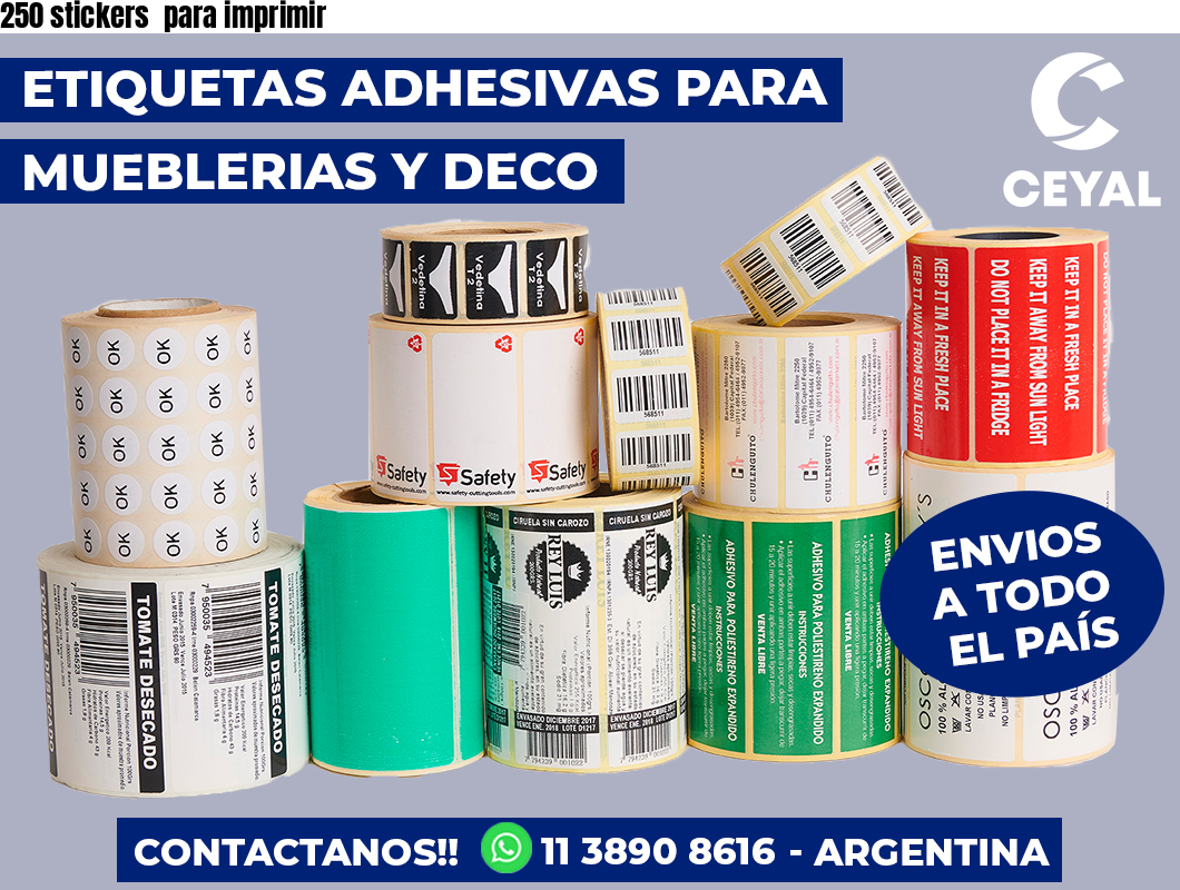250 stickers para imprimir