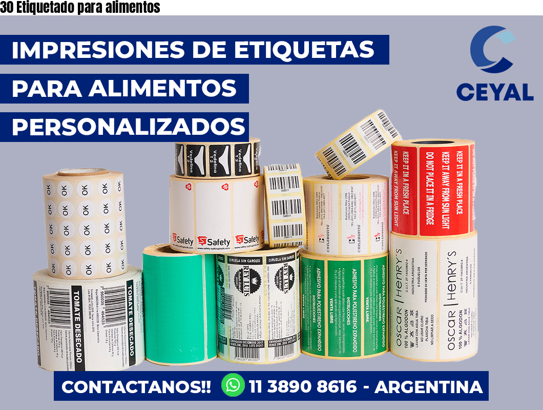 30 Etiquetado para alimentos