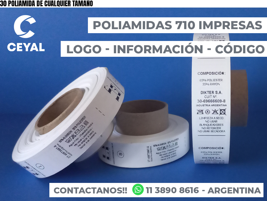30 POLIAMIDA DE CUALQUIER TAMAÑO