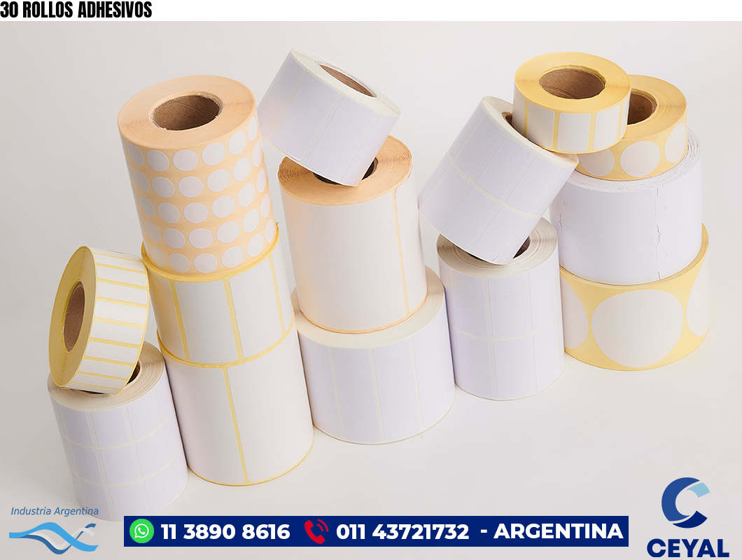 30 ROLLOS ADHESIVOS