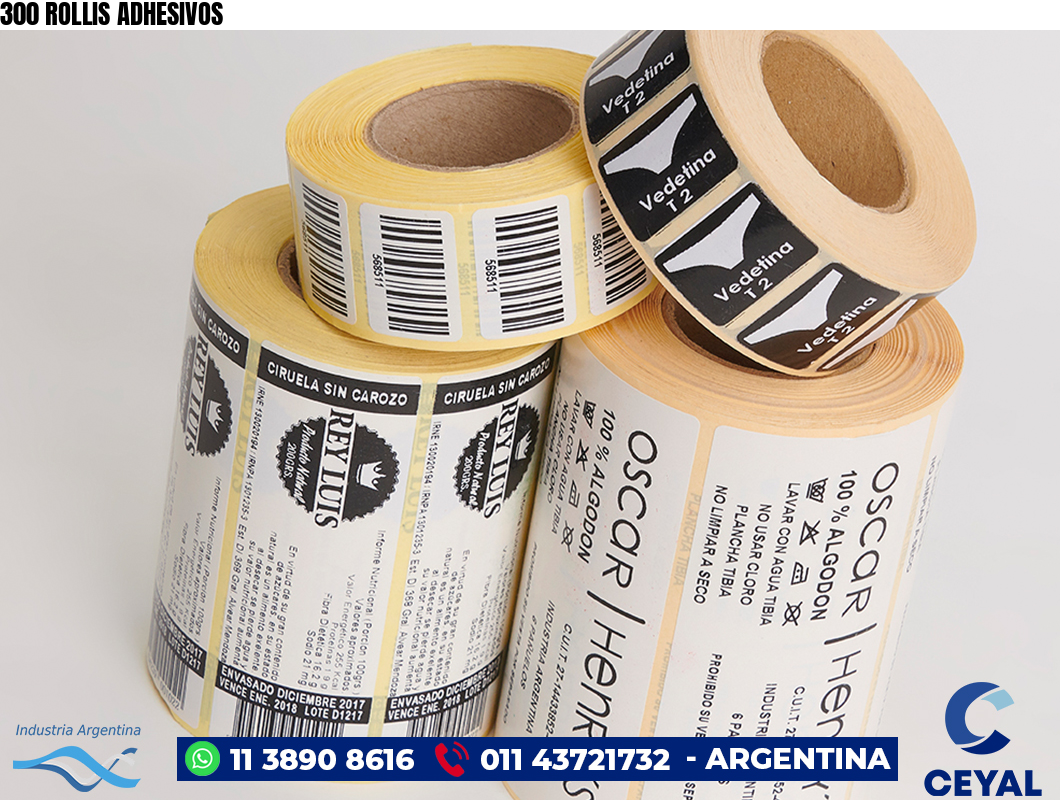 300 ROLLIS ADHESIVOS