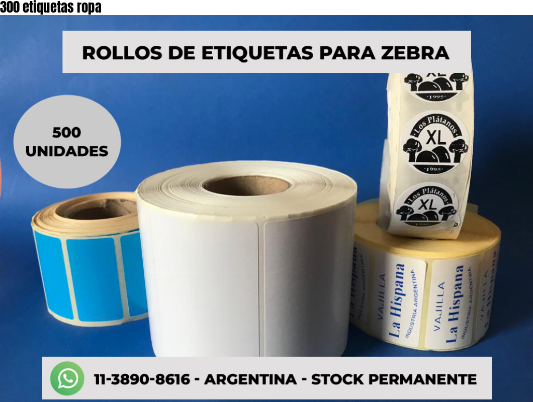 300 etiquetas ropa
