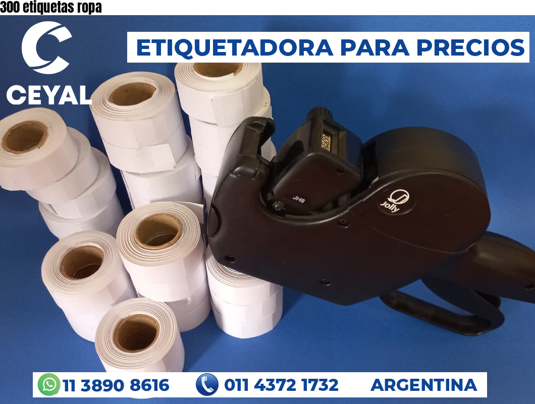300 etiquetas ropa