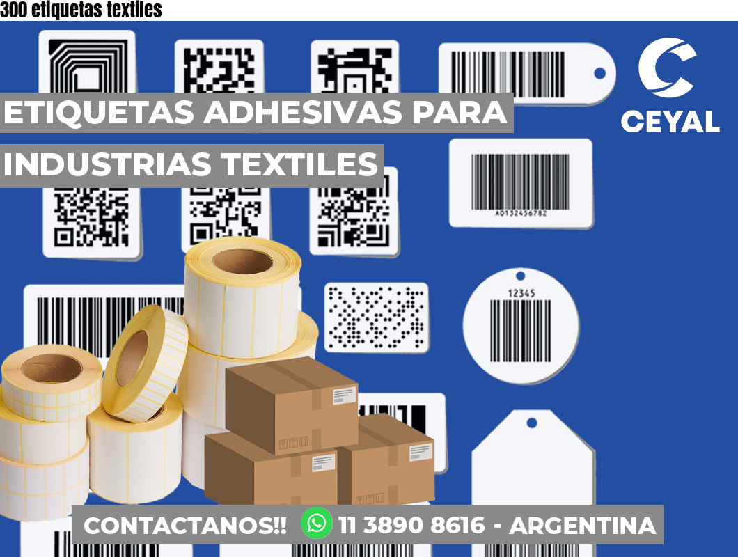 300 etiquetas textiles