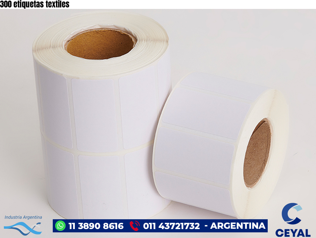 300 etiquetas textiles