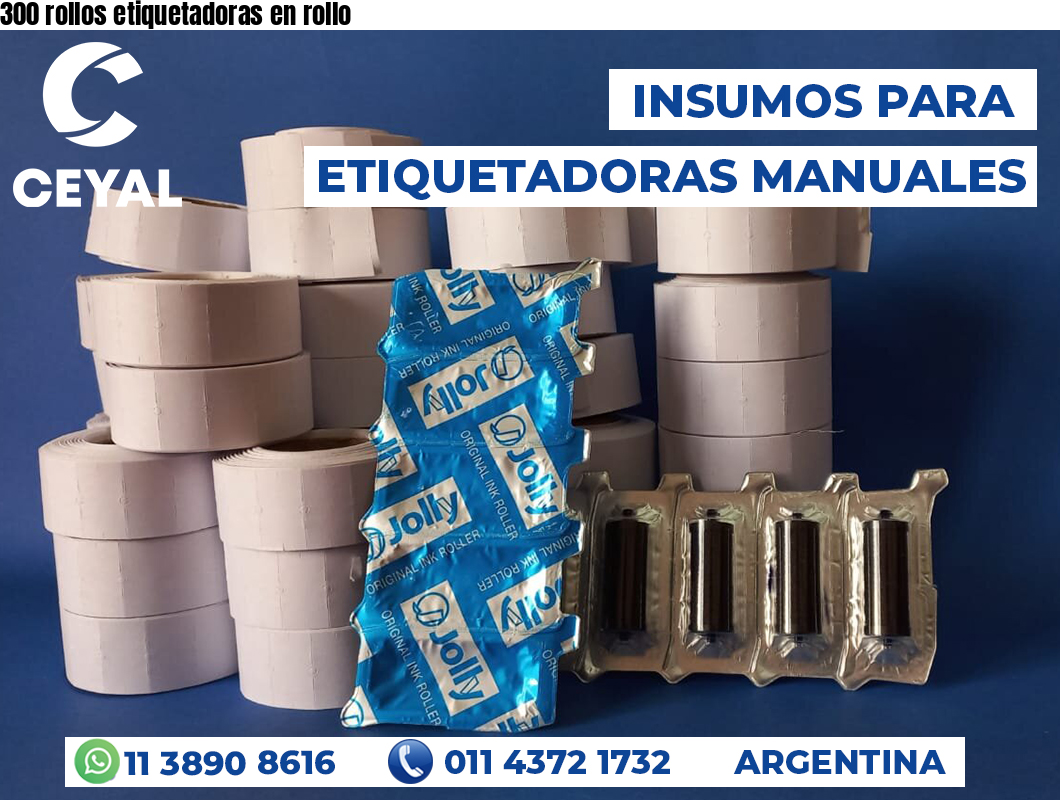 300 rollos etiquetadoras en rollo
