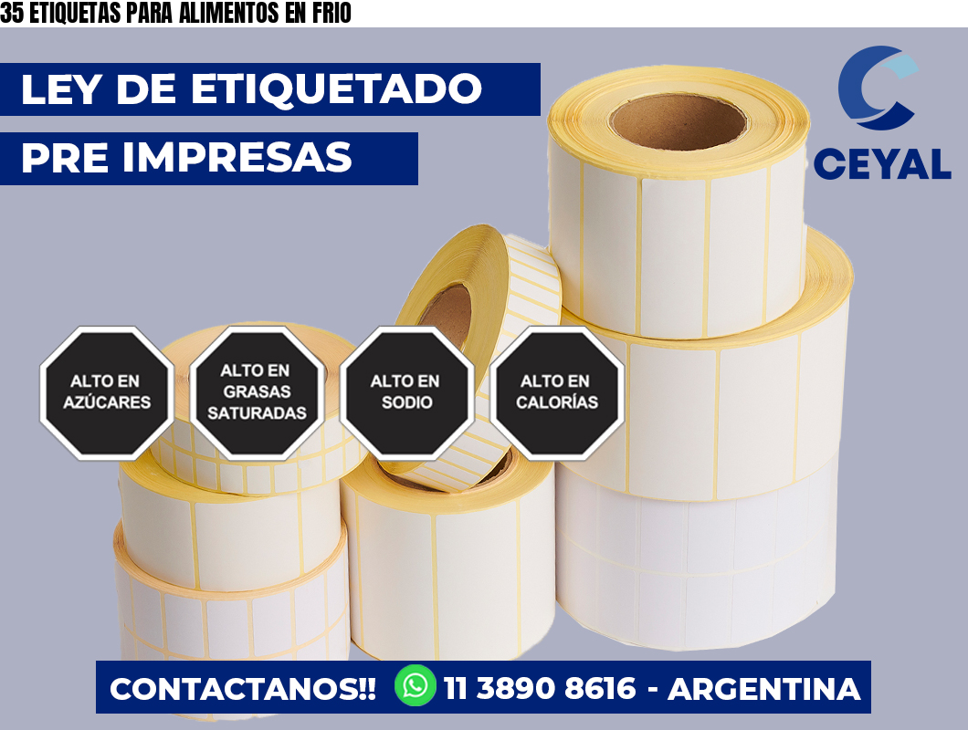 35 ETIQUETAS PARA ALIMENTOS EN FRIO