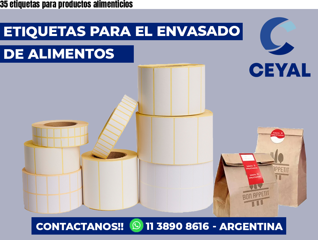 35 etiquetas para productos alimenticios