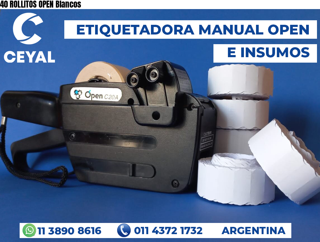 40 ROLLITOS OPEN Blancos