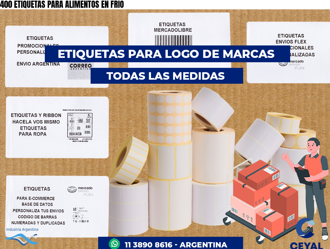 400 ETIQUETAS PARA ALIMENTOS EN FRIO