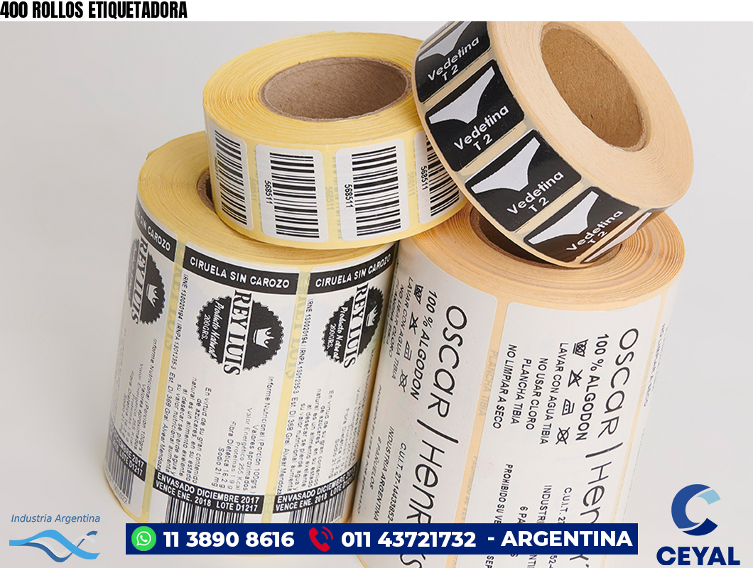 400 ROLLOS ETIQUETADORA