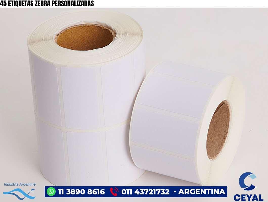 45 ETIQUETAS ZEBRA PERSONALIZADAS