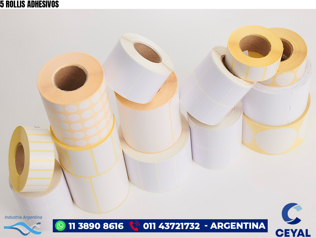 5 ROLLIS ADHESIVOS