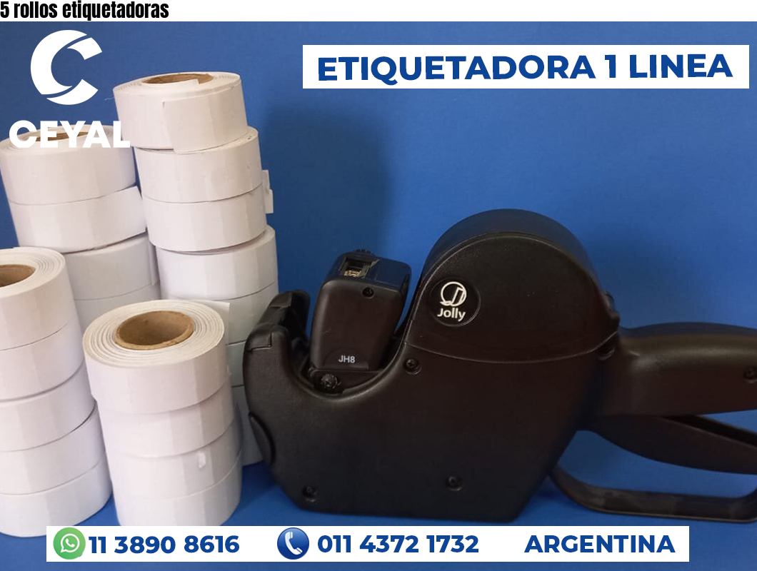 5 rollos etiquetadoras