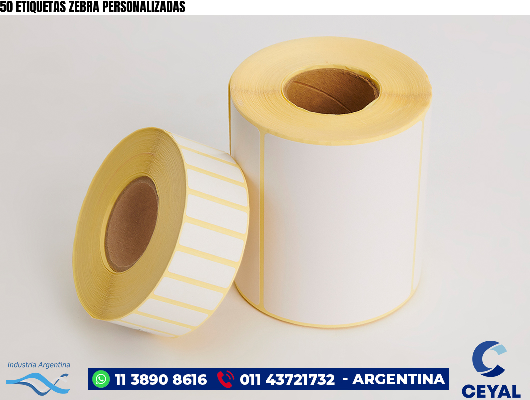 50 ETIQUETAS ZEBRA PERSONALIZADAS