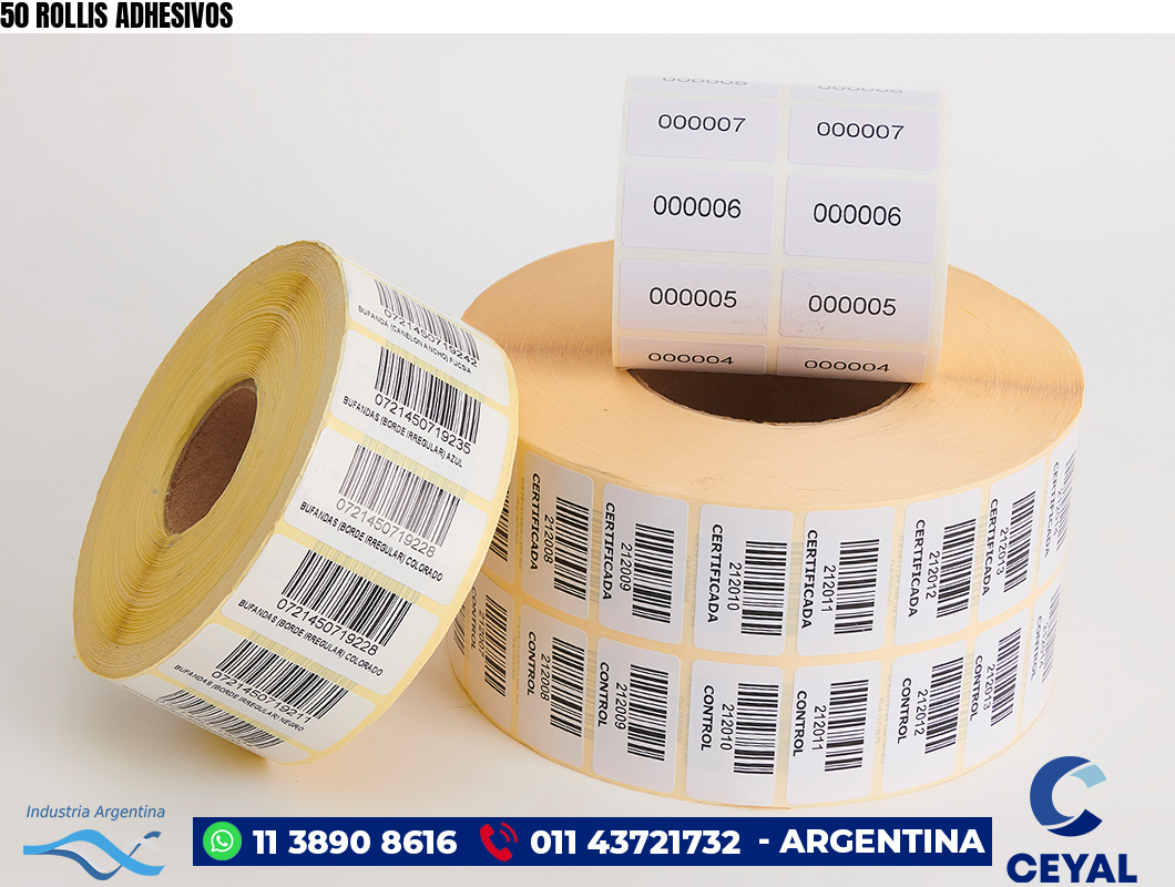 50 ROLLIS ADHESIVOS