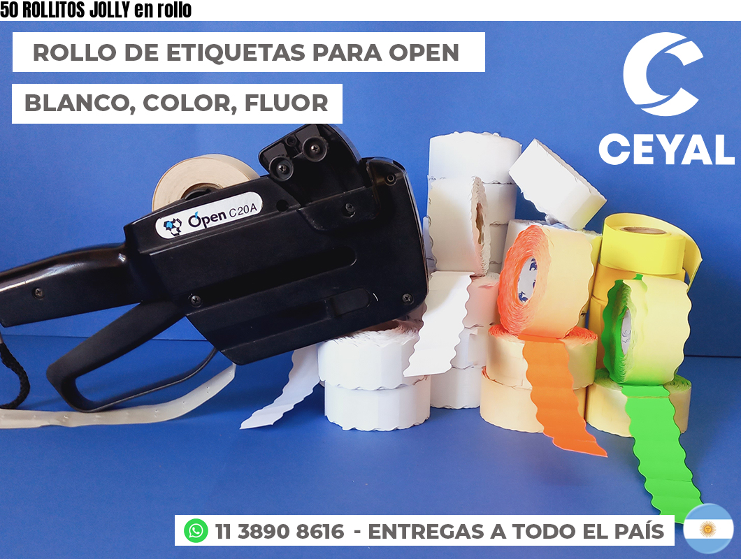 50 ROLLITOS JOLLY en rollo