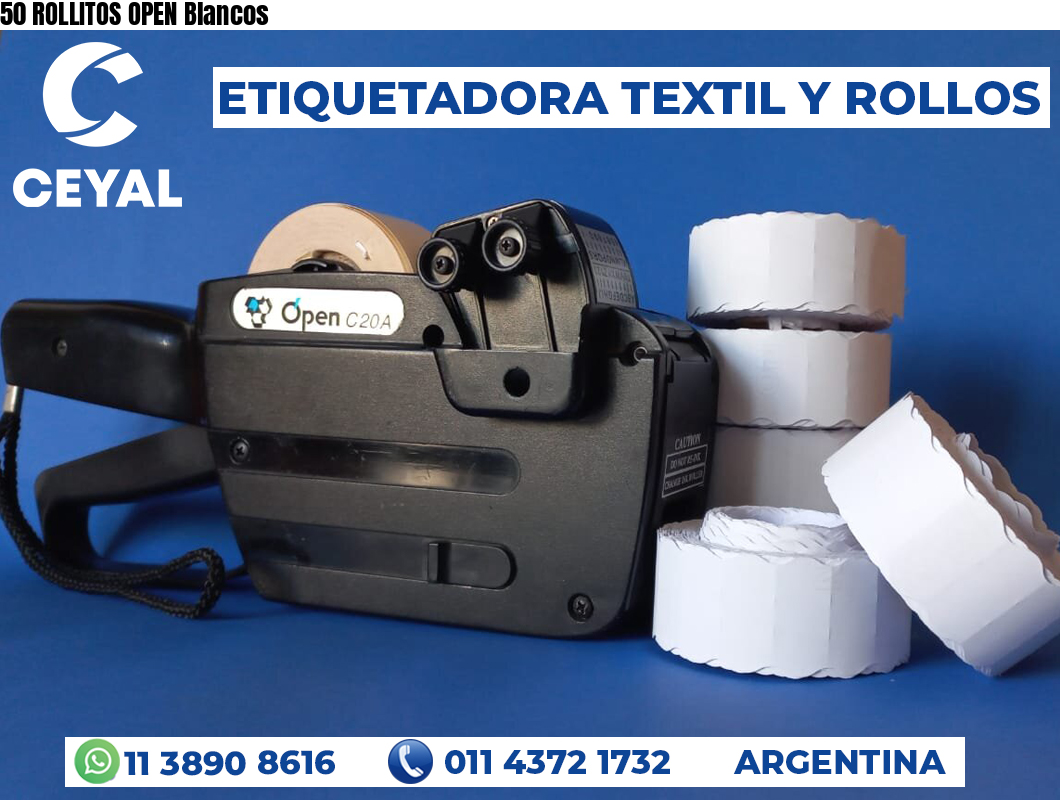 50 ROLLITOS OPEN Blancos