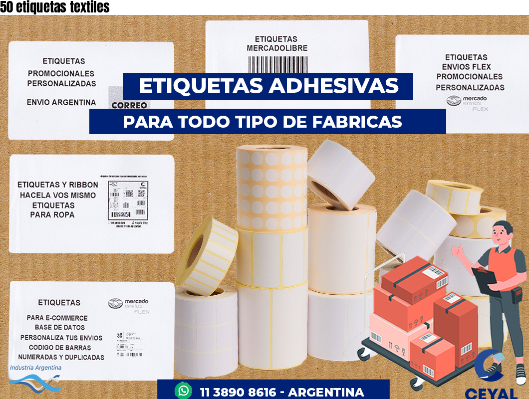 50 etiquetas textiles