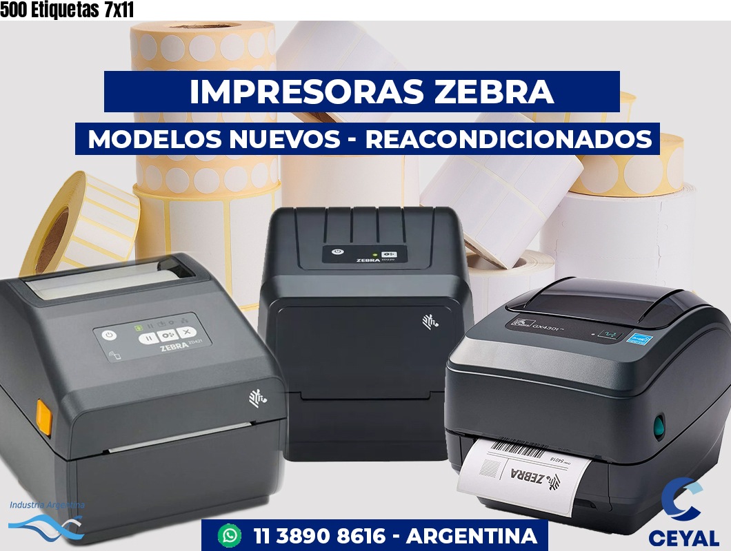 500 Etiquetas 7x11