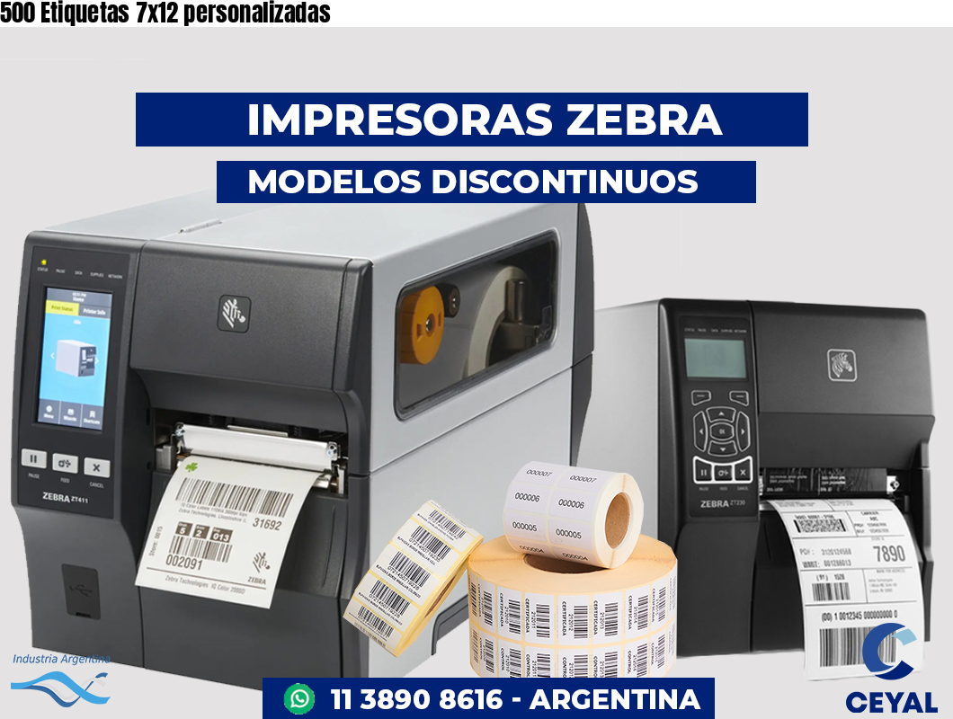 500 Etiquetas 7x12 personalizadas