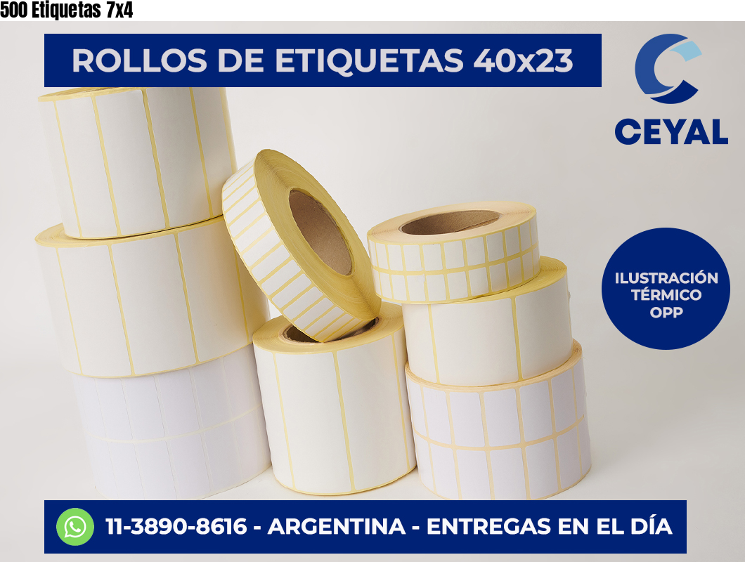 500 Etiquetas 7×4