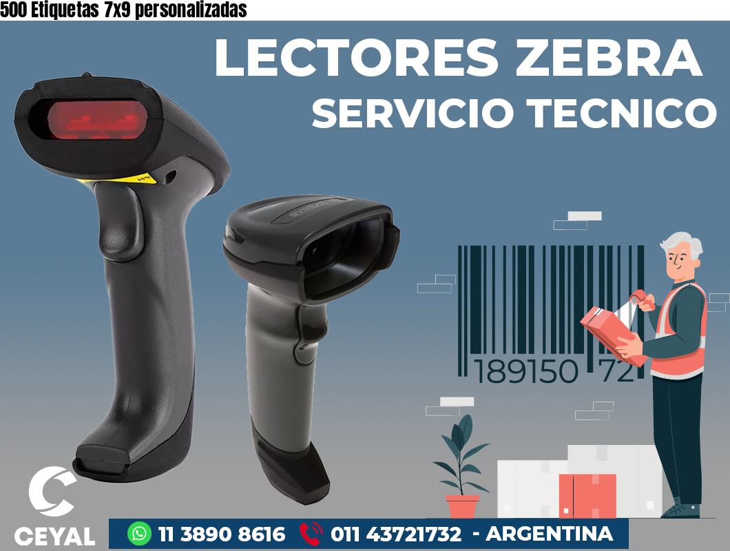 500 Etiquetas 7x9 personalizadas