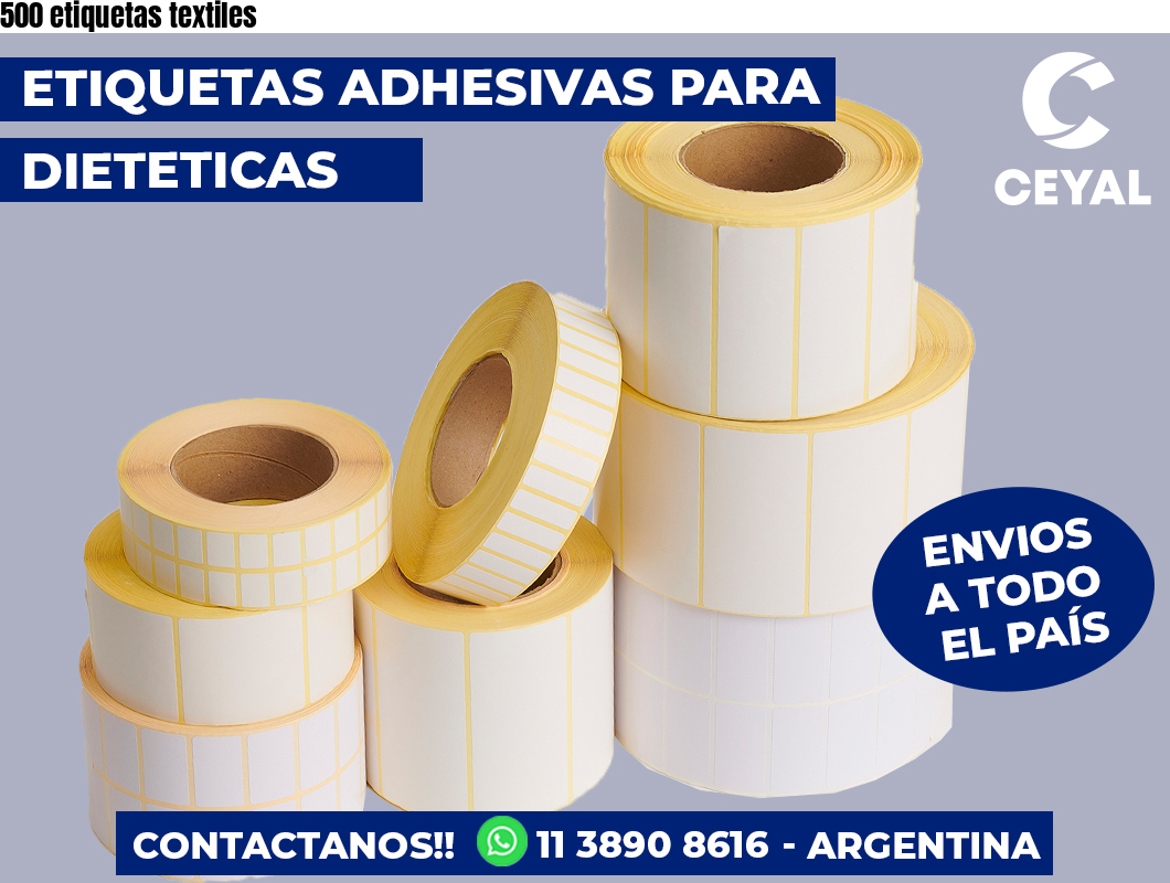 500 etiquetas textiles