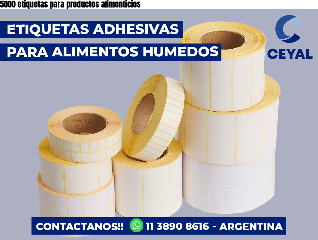 5000 etiquetas para productos alimenticios