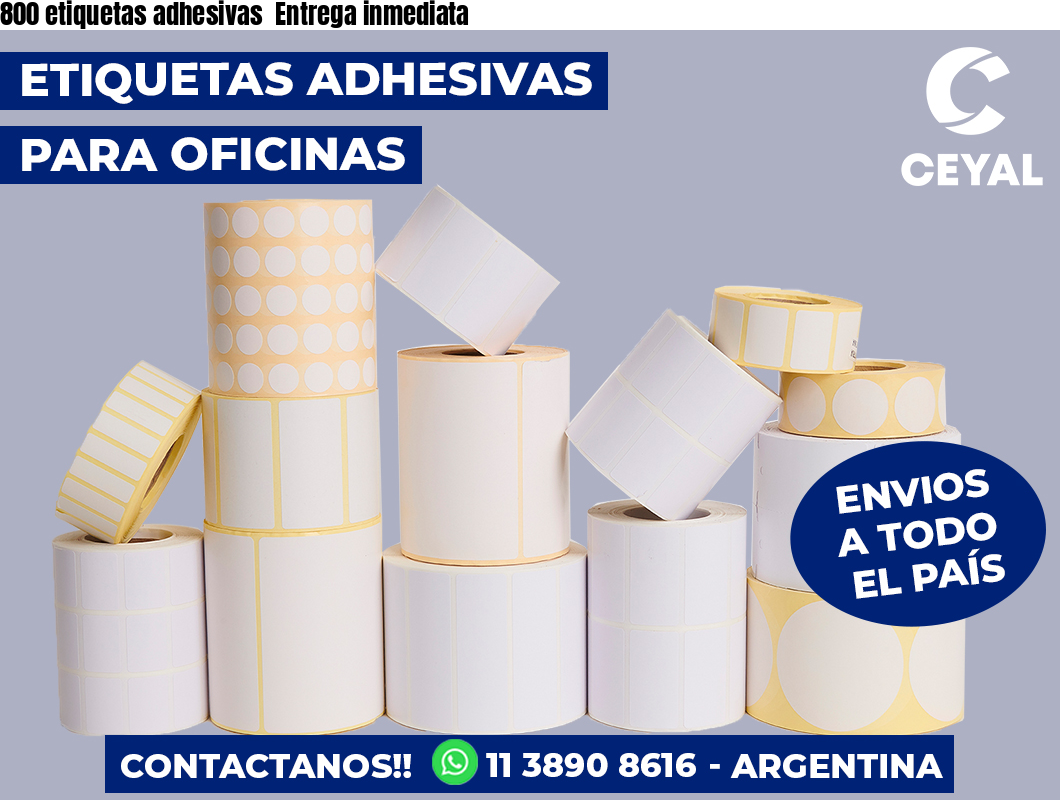 800 etiquetas adhesivas Entrega inmediata