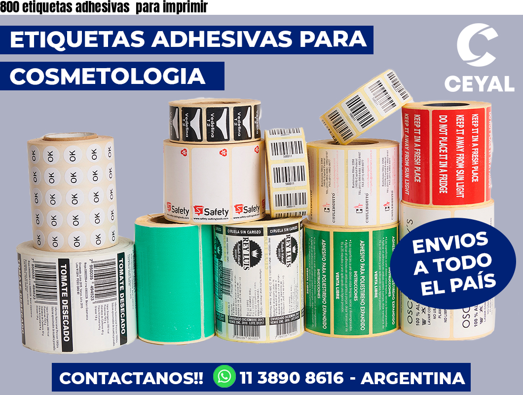 800 etiquetas adhesivas para imprimir