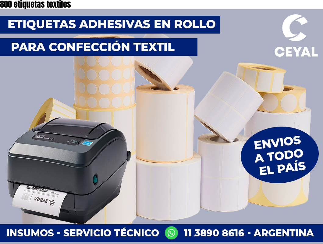 800 etiquetas textiles