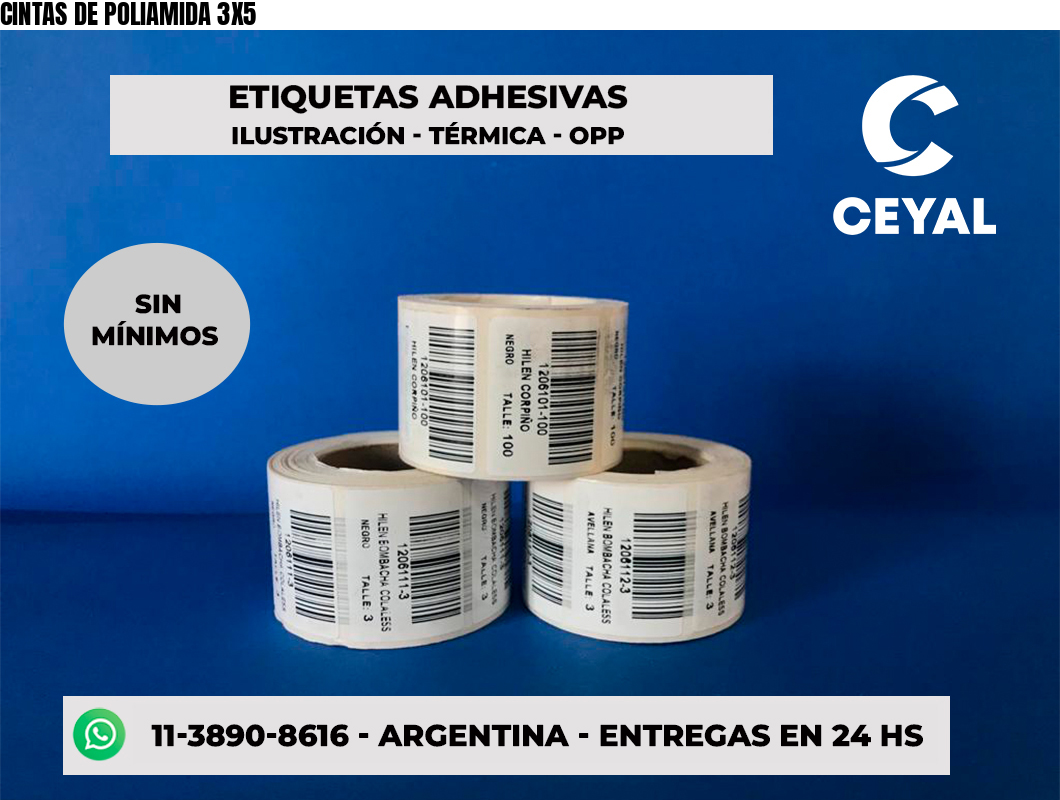 CINTAS DE POLIAMIDA 3X5