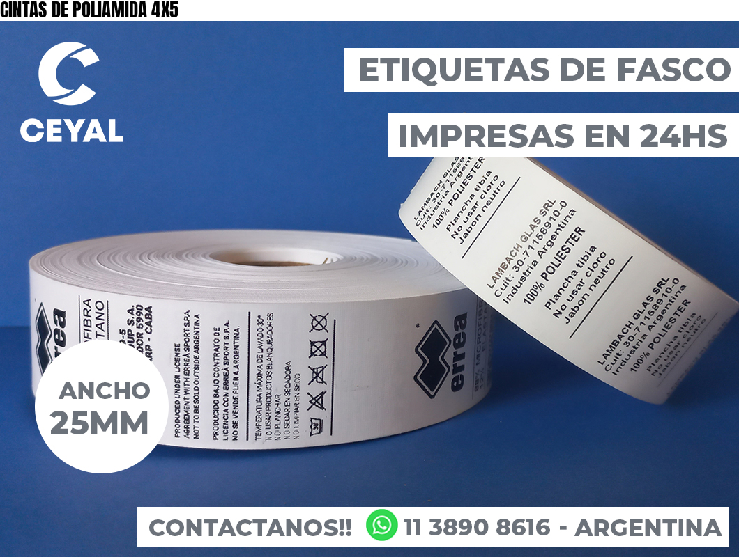 CINTAS DE POLIAMIDA 4X5