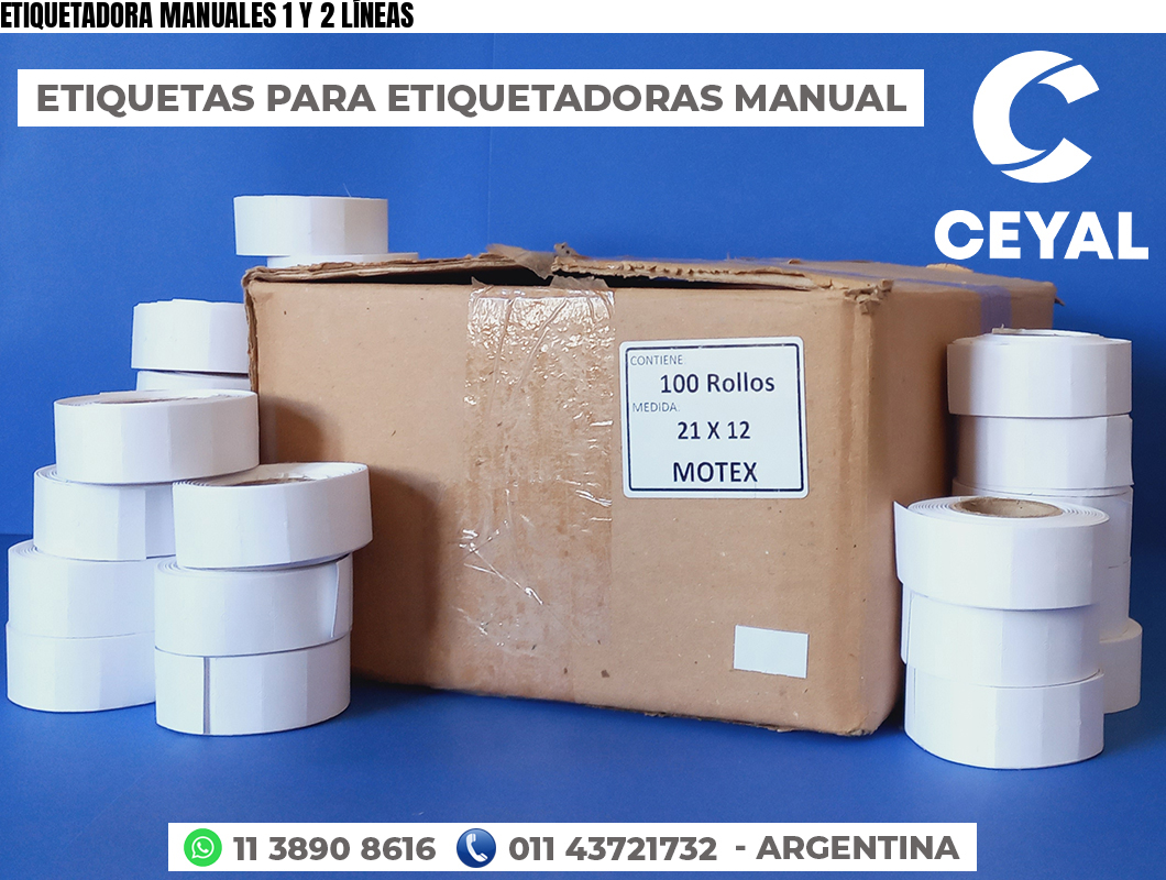 ETIQUETADORA MANUALES 1 Y 2 LÍNEAS
