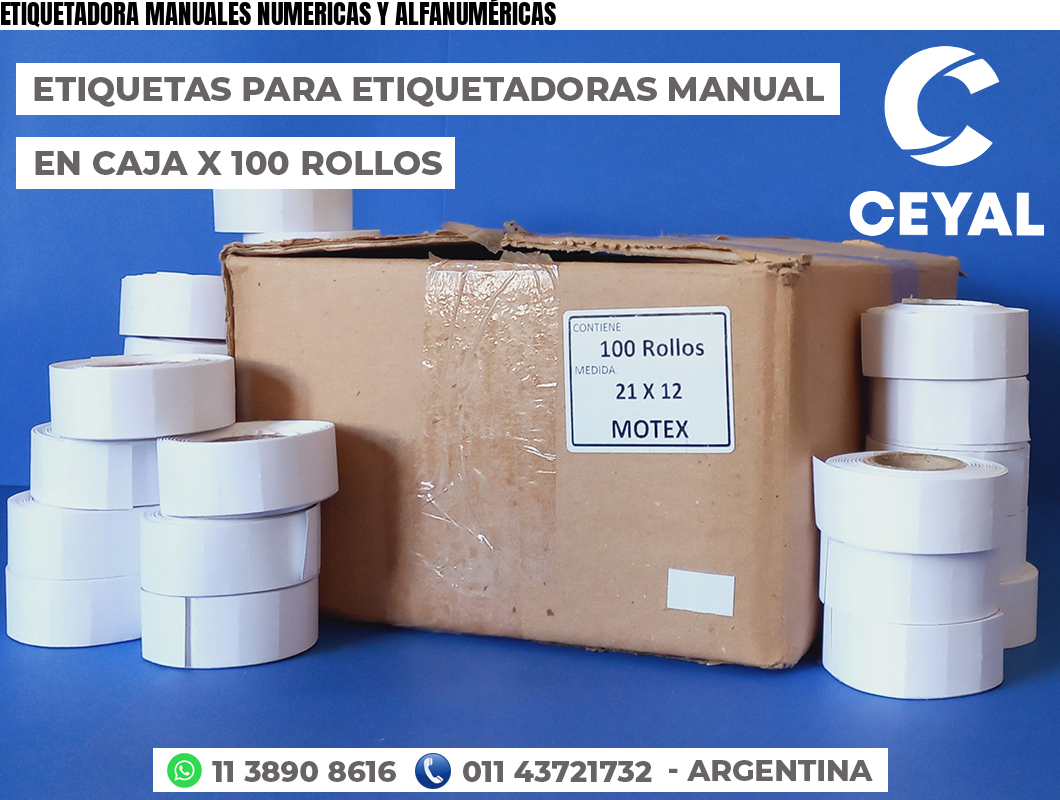 ETIQUETADORA MANUALES NUMERICAS Y ALFANUMÉRICAS