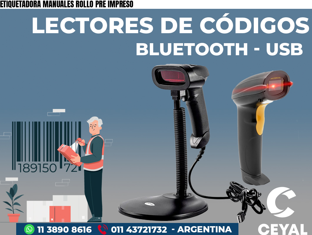 ETIQUETADORA MANUALES ROLLO PRE IMPRESO
