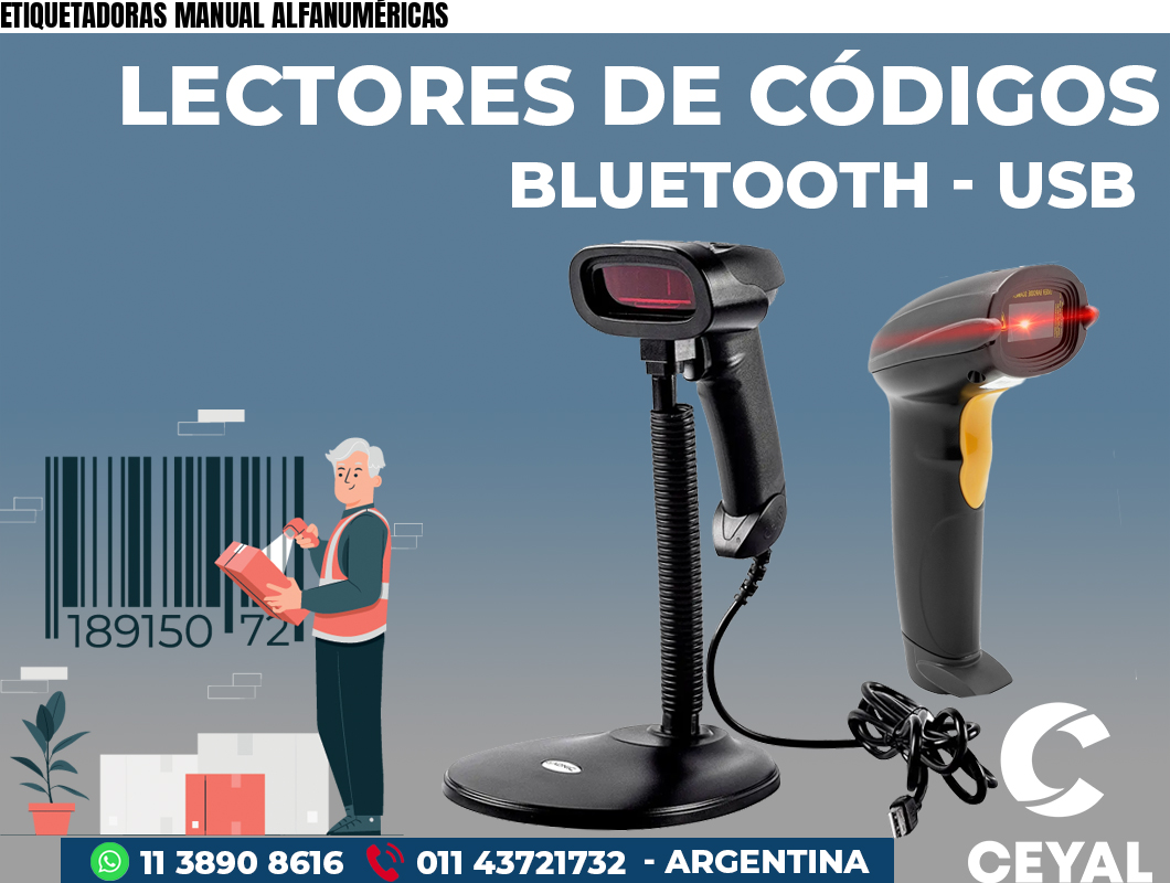 ETIQUETADORAS MANUAL ALFANUMÉRICAS
