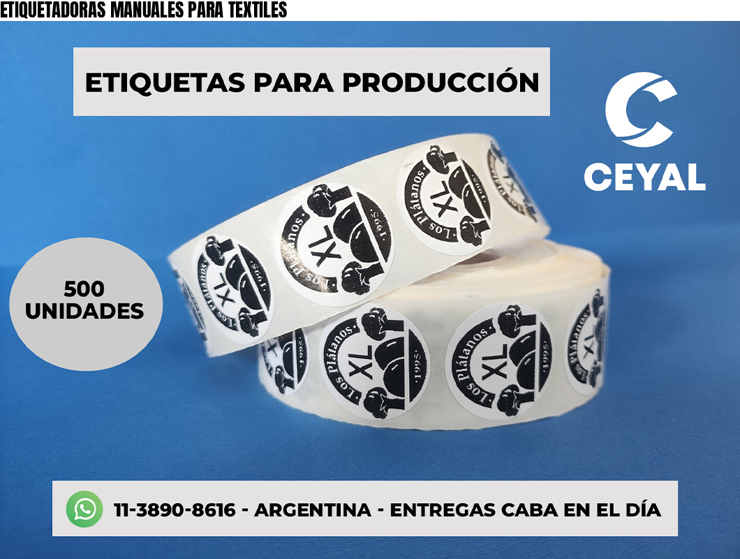 ETIQUETADORAS MANUALES PARA TEXTILES